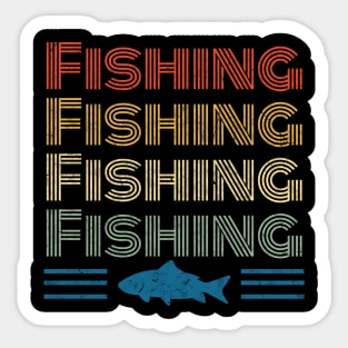 Fishing Retro Vintage Angling Angler Sticker